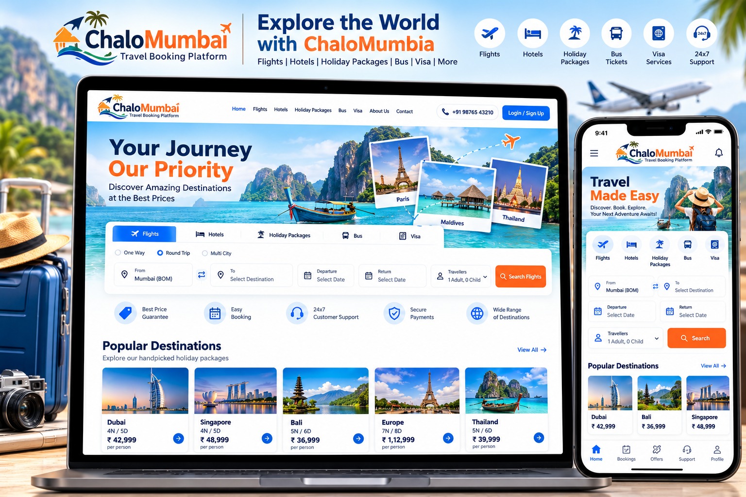 WanderLust Travel Booking Platform - Software Project by One App Technology
